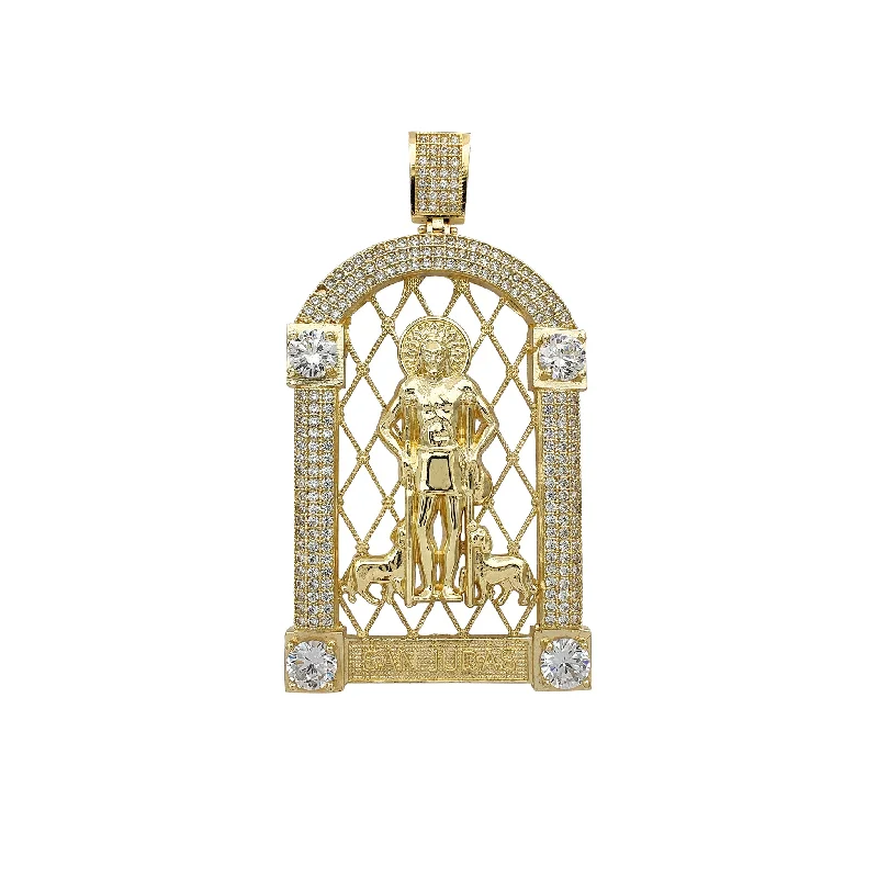 [Spanish] Zirconia Shrine Saint Jude Pendant (14K)